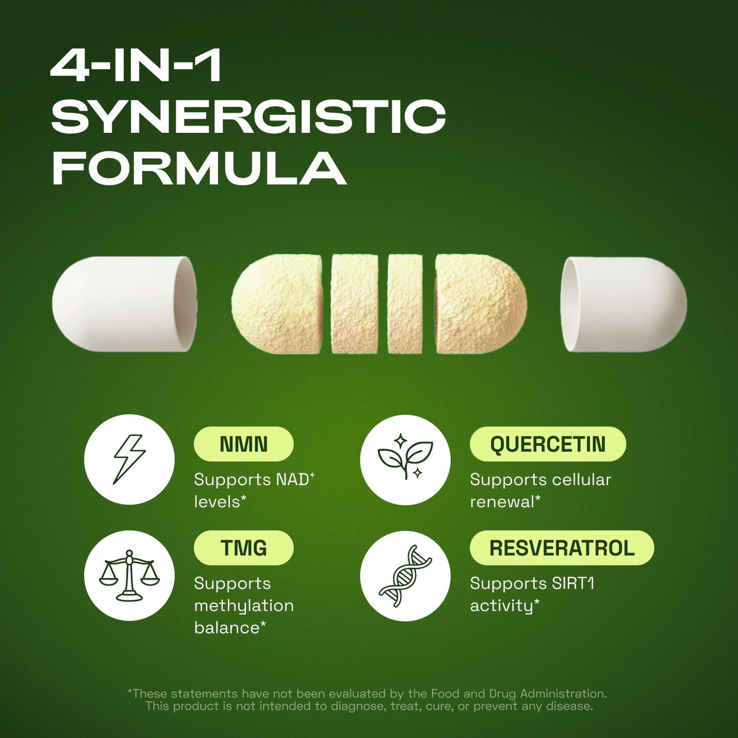 Cata Kor NMN 4-in-1 NAD Supplement 60 Capsules