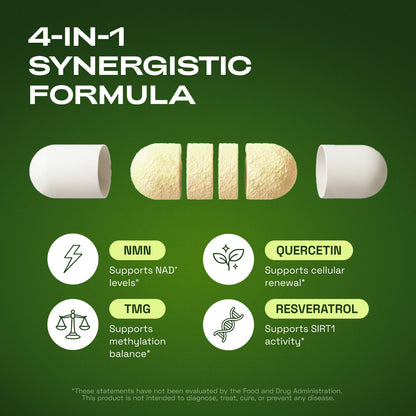 Cata Kor NMN 4-in-1 NAD Supplement 60 Capsules