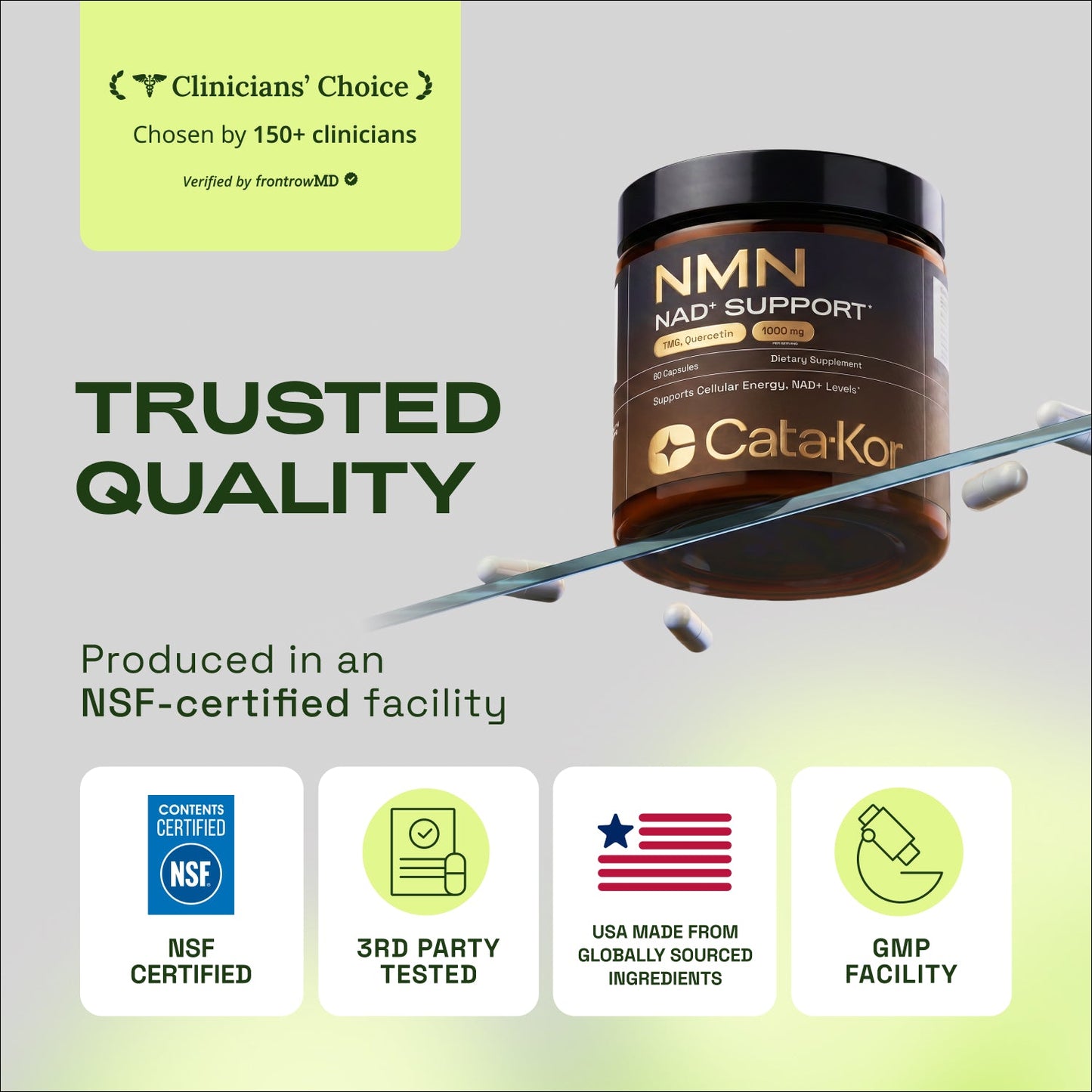 Cata Kor NMN 4-in-1 NAD Supplement 60 Capsules