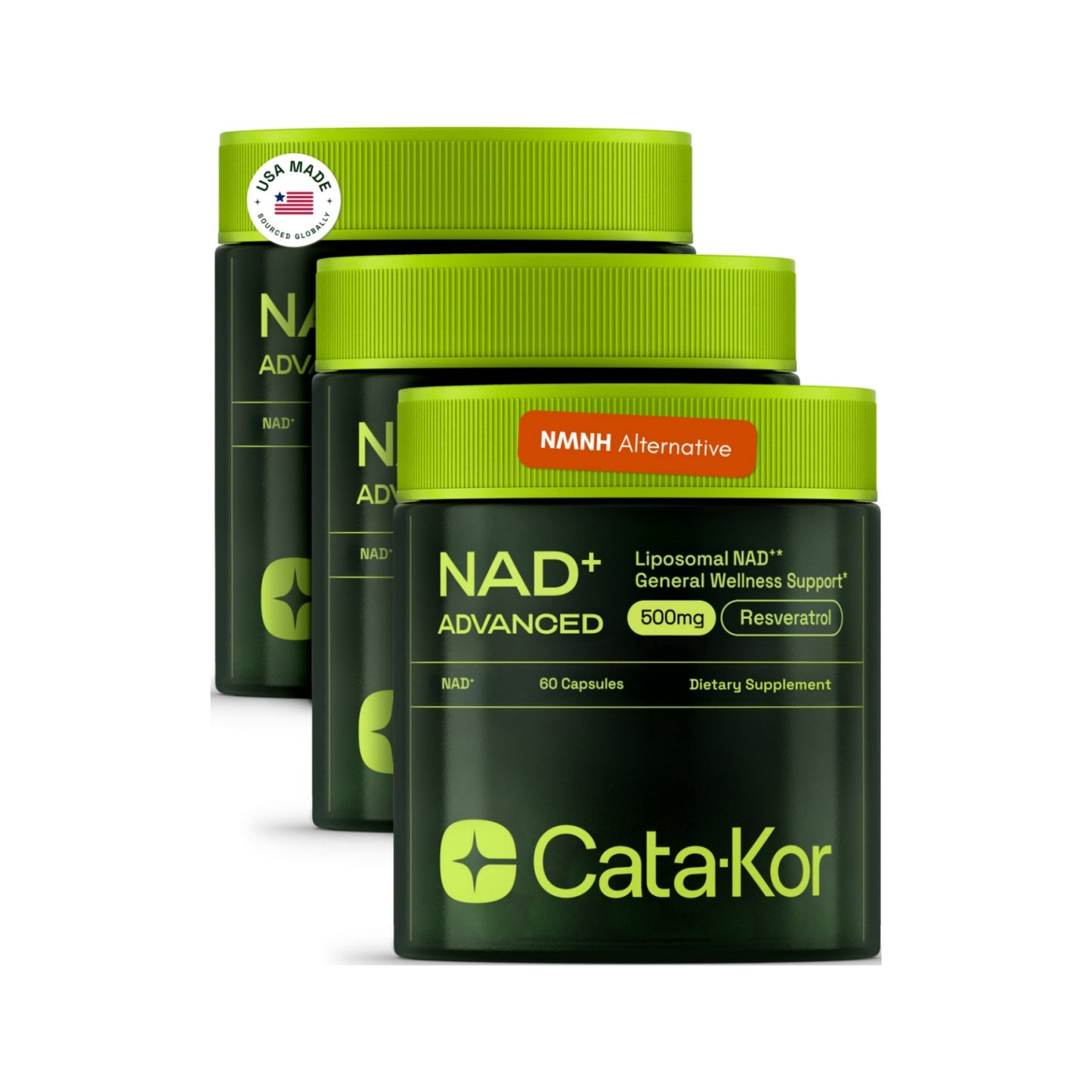 Cata Kor Liposomal NAD Resveratrol Supplement 60 Capsules